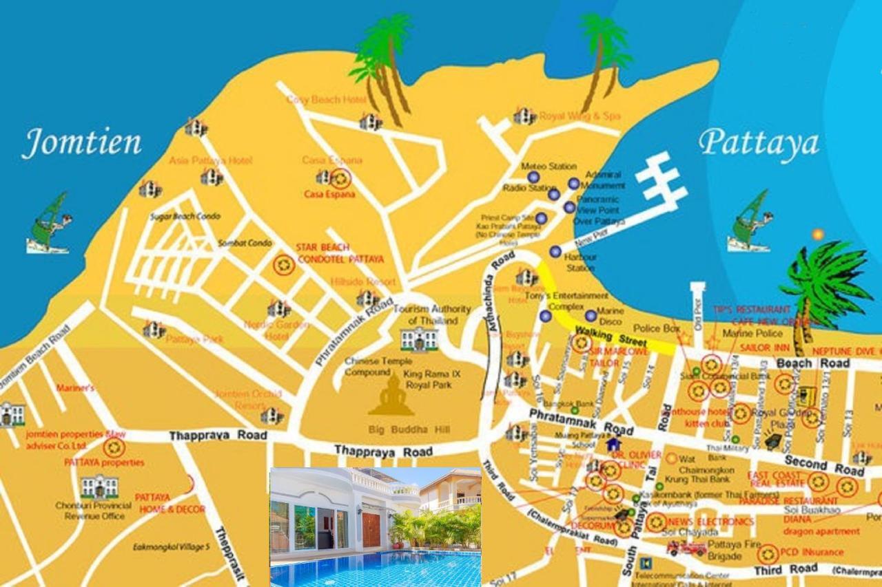 Ratana Villa - Pattaya Holiday House Walking Street 7 Bedrooms Exterior foto
